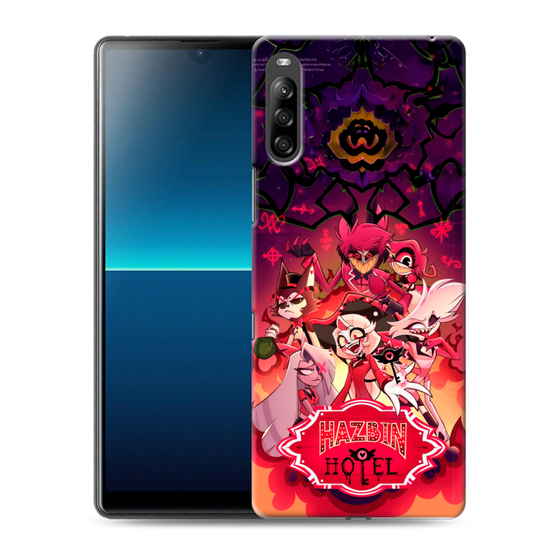 Силиконовый противоударный чехол на Sony Xperia L4 с принтом Hazbin Hotel Отель Хазбин Силиконовый противоударный чехол на Sony Xperia L4 с принтом Hazbin Hotel Отель Хазбин