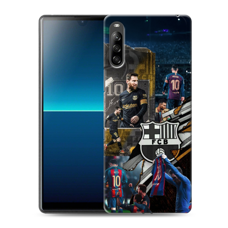 Силиконовый чехол на Sony Xperia L4 с принтом Messi Barcelona Силиконовый чехол на Sony Xperia L4 с принтом Messi Barcelona
