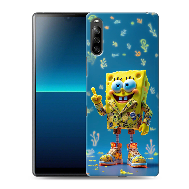 Силиконовый противоударный чехол на Sony Xperia L4 с принтом Спанч боб Спанчбоб Силиконовый противоударный чехол на Sony Xperia L4 с принтом Спанч боб Спанчбоб