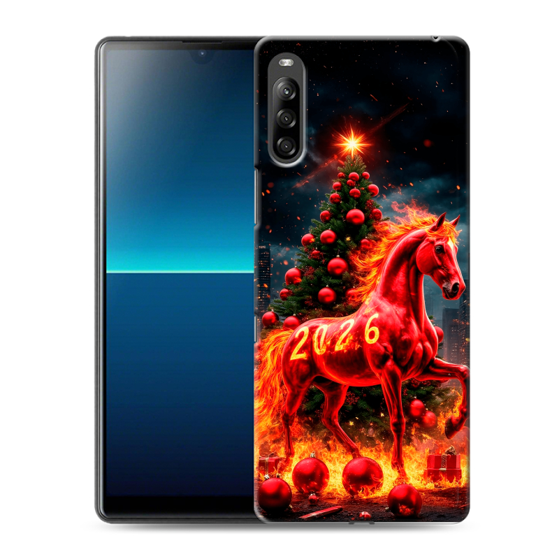 Силиконовый противоударный чехол на Sony Xperia L4 с принтом Новый год Силиконовый противоударный чехол на Sony Xperia L4 с принтом Новый год