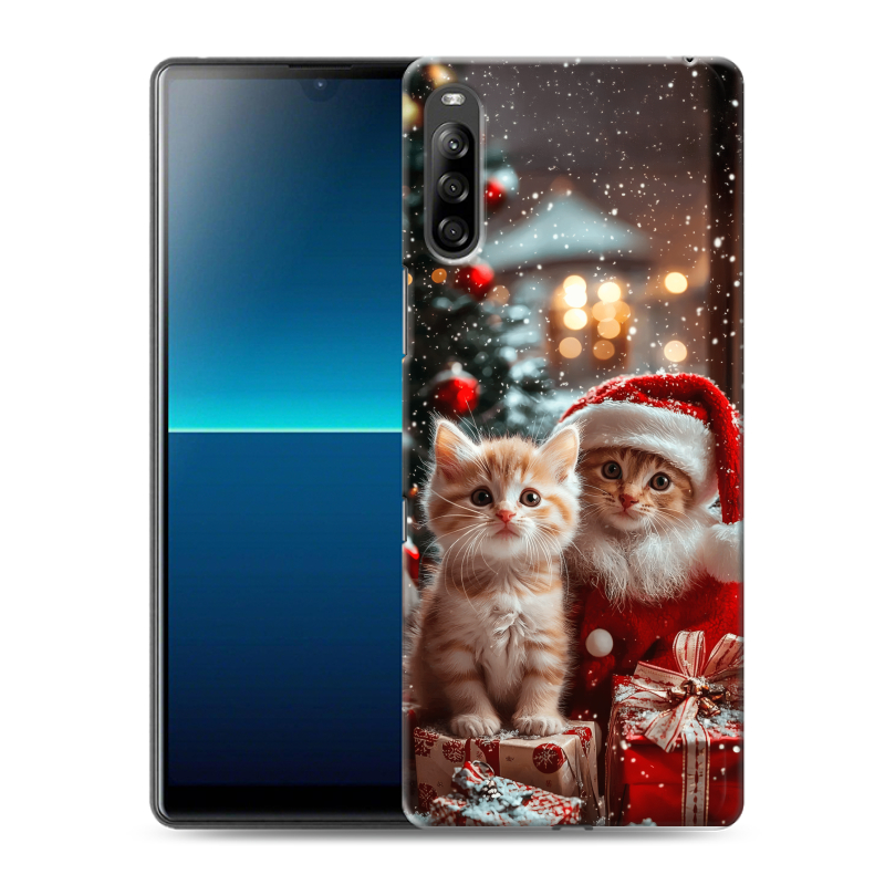 Силиконовый противоударный чехол на Sony Xperia L4 с принтом Новый год Силиконовый противоударный чехол на Sony Xperia L4 с принтом Новый год