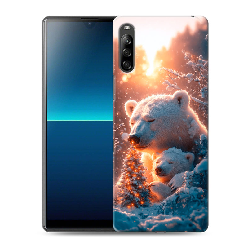 Силиконовый противоударный чехол на Sony Xperia L4 с принтом Новый год Силиконовый противоударный чехол на Sony Xperia L4 с принтом Новый год