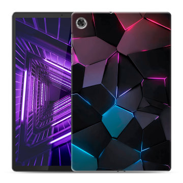 Силиконовый чехол на планшета Lenovo Tab M10 Plus с принтом Геометрия неона Силиконовый чехол на планшета Lenovo Tab M10 Plus с принтом Геометрия неона