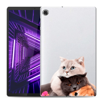 Силиконовый чехол на планшета Lenovo Tab M10 Plus с принтом Кошки Силиконовый чехол на планшета Lenovo Tab M10 Plus с принтом Кошки