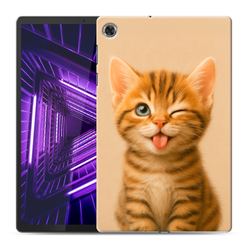 Силиконовый чехол на Lenovo Tab M10 Plus с принтом котенок
