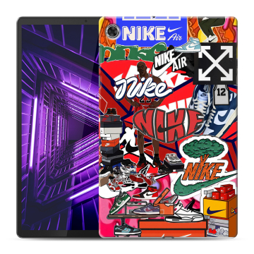 Силиконовый чехол на Lenovo Tab M10 Plus с принтом Найк Nike яркий