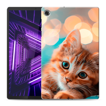 Силиконовый чехол на Lenovo Tab M10 Plus с принтом котик