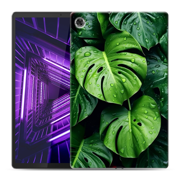 Силиконовый чехол на Lenovo Tab M10 Plus с принтом Листья