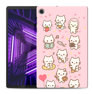 Силиконовый чехол на Lenovo Tab M10 Plus с принтом Hello Kitty Хелоу Кити