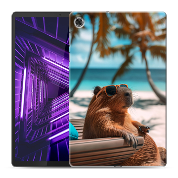 Силиконовый чехол на Lenovo Tab M10 Plus с принтом Капибара