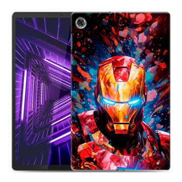 Силиконовый чехол на Lenovo Tab M10 Plus с принтом Железный человек Ironman