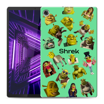 Силиконовый чехол на Lenovo Tab M10 Plus с принтом Шрек Shrek Силиконовый чехол на Lenovo Tab M10 Plus с принтом Шрек Shrek