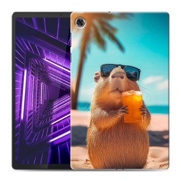 Силиконовый чехол на Lenovo Tab M10 Plus с принтом Капибара