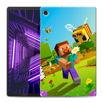 Силиконовый чехол на Lenovo Tab M10 Plus с принтом Майнкрафт Minecraft