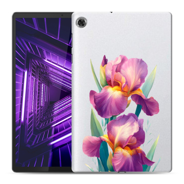 Силиконовый чехол на Lenovo Tab M10 Plus с принтом Цветы орхидеи Силиконовый чехол на Lenovo Tab M10 Plus с принтом Цветы орхидеи