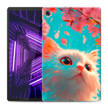 Силиконовый чехол на планшета Lenovo Tab M10 Plus с принтом Красивый кот Силиконовый чехол на планшета Lenovo Tab M10 Plus с принтом Красивый кот