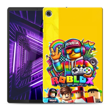 Силиконовый чехол на Lenovo Tab M10 Plus с принтом Roblox Роблокс