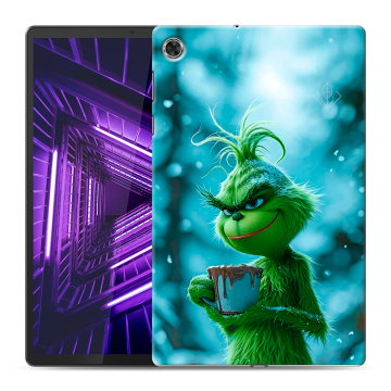 Силиконовый чехол на Lenovo Tab M10 Plus с принтом Новый год гринч