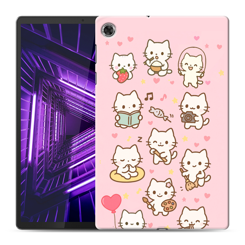 Силиконовый чехол на Lenovo Tab M10 Plus с принтом Hello Kitty Хелоу Кити Силиконовый чехол на Lenovo Tab M10 Plus с принтом Hello Kitty Хелоу Кити