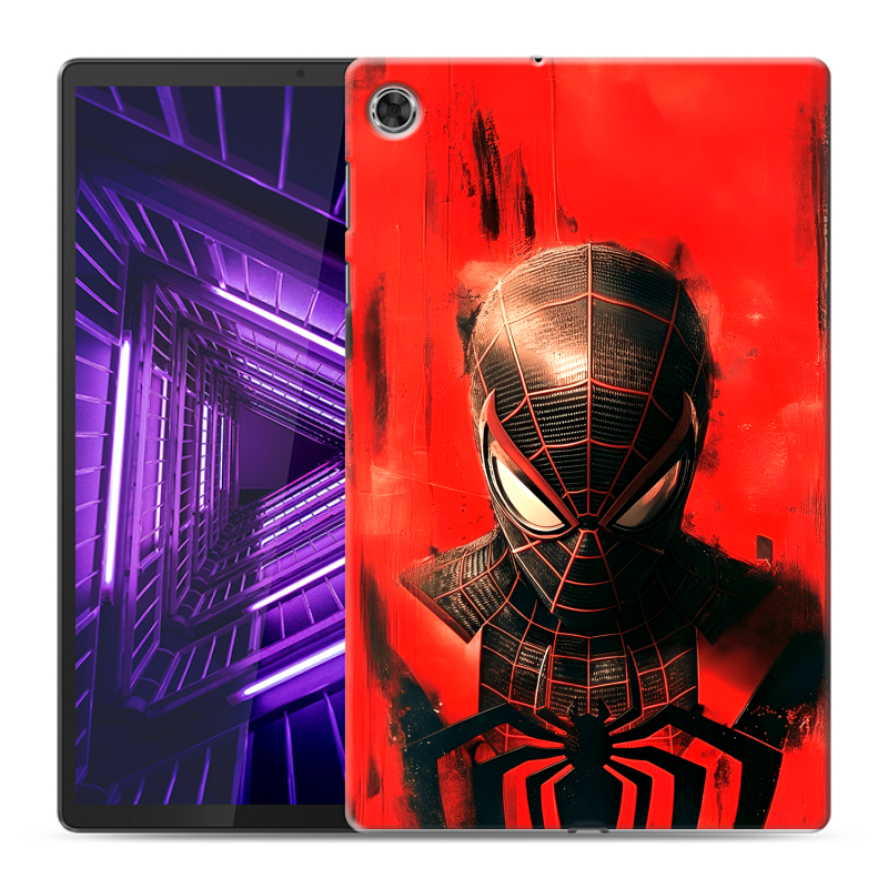 Силиконовый чехол на Lenovo Tab M10 Plus с принтом человек паук spiderman Силиконовый чехол на Lenovo Tab M10 Plus с принтом человек паук spiderman