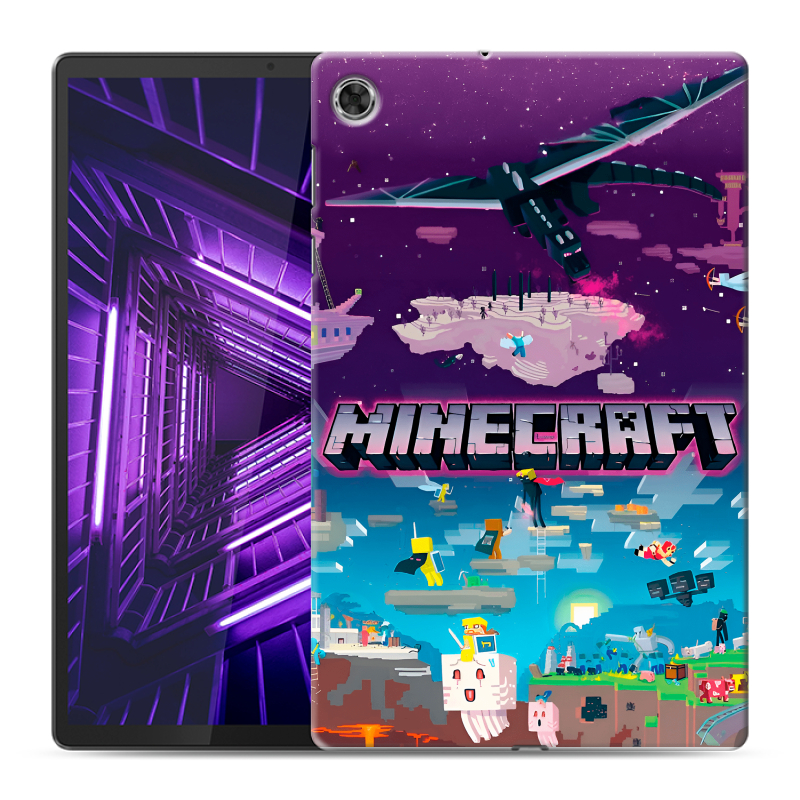 Силиконовый чехол на Lenovo Tab M10 Plus с принтом Майнкрафт Minecraft Силиконовый чехол на Lenovo Tab M10 Plus с принтом Майнкрафт Minecraft