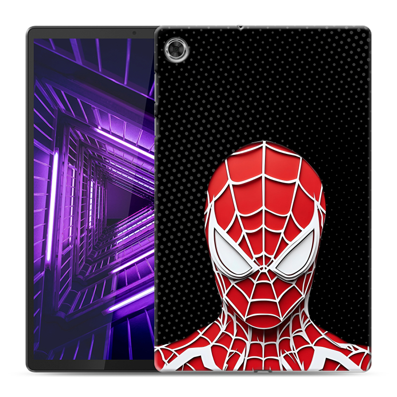 Силиконовый чехол на Lenovo Tab M10 Plus с принтом человек паук spiderman Силиконовый чехол на Lenovo Tab M10 Plus с принтом человек паук spiderman