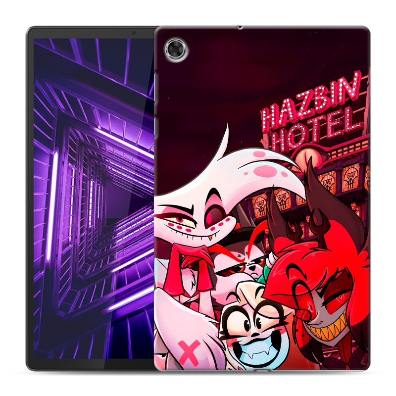 Силиконовый чехол на Lenovo Tab M10 Plus с принтом Hazbin Hotel Отель Хазбин Силиконовый чехол на Lenovo Tab M10 Plus с принтом Hazbin Hotel Отель Хазбин