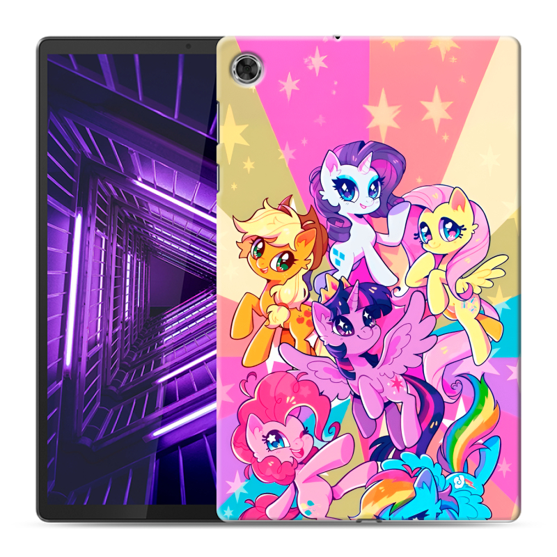 Силиконовый чехол на Lenovo Tab M10 Plus с принтом My little pony Дружба чудо Силиконовый чехол на Lenovo Tab M10 Plus с принтом My little pony Дружба чудо