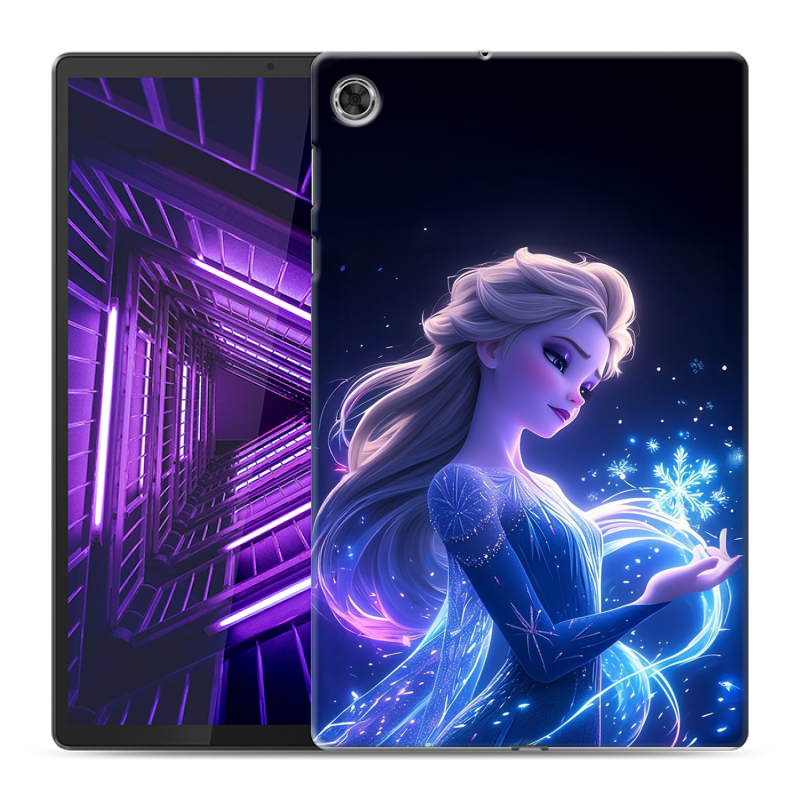 Силиконовый чехол на Lenovo Tab M10 Plus с принтом Холодное сердце Frozen Силиконовый чехол на Lenovo Tab M10 Plus с принтом Холодное сердце Frozen