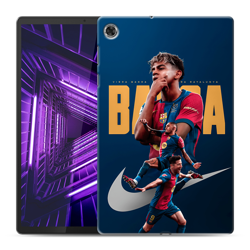 Силиконовый чехол на Lenovo Tab M10 Plus с принтом Барселона Barca Yamal Силиконовый чехол на Lenovo Tab M10 Plus с принтом Барселона Barca Yamal