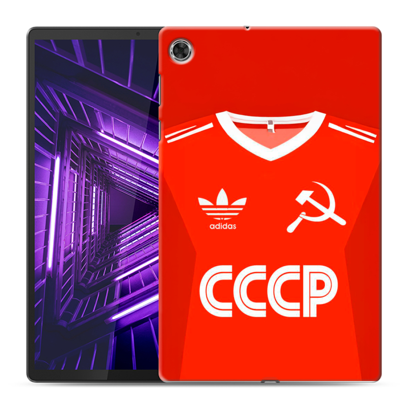 Силиконовый чехол на планшета Lenovo Tab M10 Plus с принтом Флаг Герб СССР Силиконовый чехол на планшета Lenovo Tab M10 Plus с принтом Флаг Герб СССР