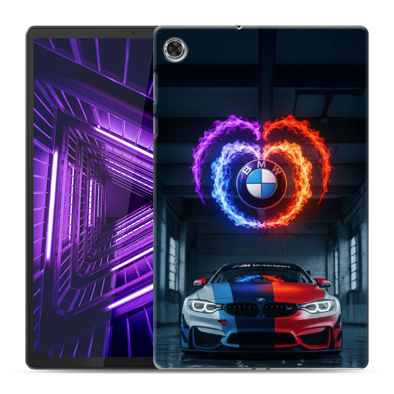 Силиконовый чехол на Lenovo Tab M10 Plus с принтом BMW БМВ Силиконовый чехол на Lenovo Tab M10 Plus с принтом BMW БМВ