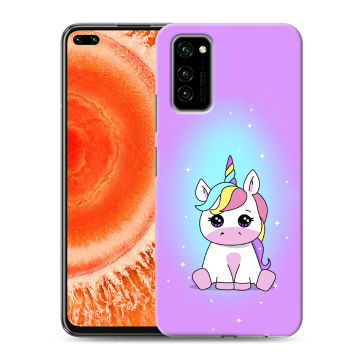 Силиконовый чехол на Huawei Honor View 30 Pro с принтом Единорог Силиконовый чехол на Huawei Honor View 30 Pro с принтом Единорог