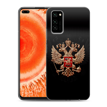 Силиконовый чехол на Huawei Honor View 30 Pro с принтом Герб России Силиконовый чехол на Huawei Honor View 30 Pro с принтом Герб России