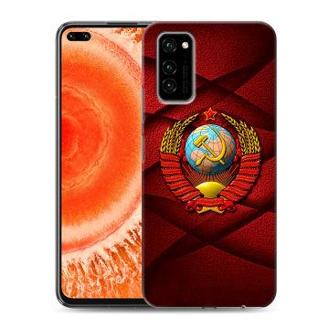 Силиконовый чехол на Huawei Honor View 30 Pro с принтом Герб СССР Силиконовый чехол на Huawei Honor View 30 Pro с принтом Герб СССР