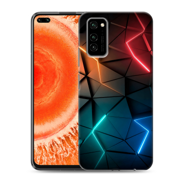 Силиконовый чехол на Huawei Honor View 30 Pro с принтом Абстракция неон Силиконовый чехол на Huawei Honor View 30 Pro с принтом Абстракция неон