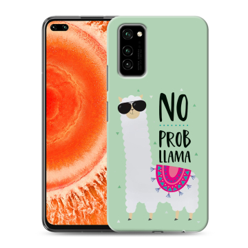 Силиконовый чехол на Huawei Honor View 30 Pro с принтом Лама Силиконовый чехол на Huawei Honor View 30 Pro с принтом Лама