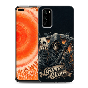 Силиконовый чехол на Huawei Honor View 30 Pro с принтом Скелет карты Силиконовый чехол на Huawei Honor View 30 Pro с принтом Скелет карты