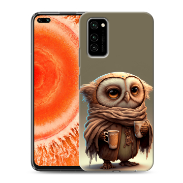 Силиконовый чехол на Huawei Honor View 30 Pro с принтом Сова Силиконовый чехол на Huawei Honor View 30 Pro с принтом Сова