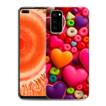 Силиконовый чехол на Huawei Honor View 30 Pro с принтом Сердечки Силиконовый чехол на Huawei Honor View 30 Pro с принтом Сердечки