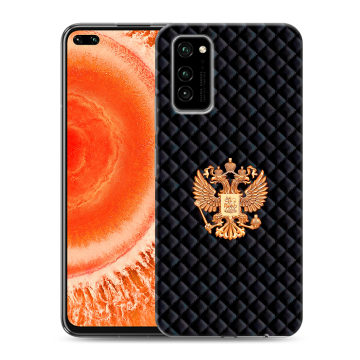 Силиконовый чехол на Huawei Honor View 30 Pro с принтом Герб России принт Силиконовый чехол на Huawei Honor View 30 Pro с принтом Герб России принт