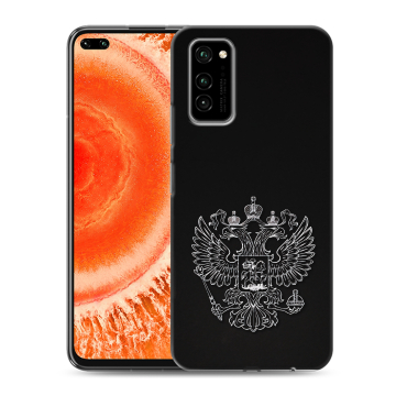 Силиконовый чехол на Huawei Honor View 30 Pro с принтом Герб России