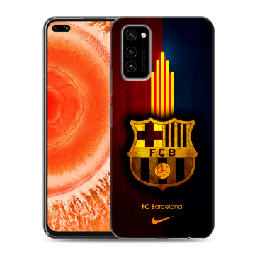 Силиконовый чехол на Huawei Honor View 30 Pro с принтом Барселона Barcelona