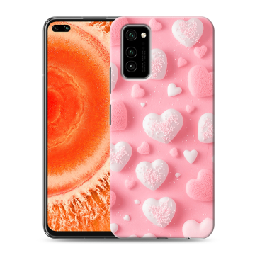Силиконовый чехол на Huawei Honor View 30 Pro с принтом Сердечки Силиконовый чехол на Huawei Honor View 30 Pro с принтом Сердечки
