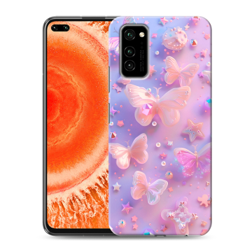 Силиконовый чехол на Huawei Honor View 30 Pro с принтом Бабочки