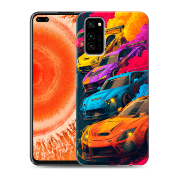 Силиконовый чехол на Huawei Honor View 30 Pro с принтом Тачки Силиконовый чехол на Huawei Honor View 30 Pro с принтом Тачки