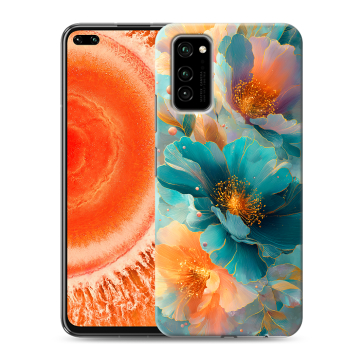 Силиконовый чехол на Huawei Honor View 30 Pro с принтом Цветы Силиконовый чехол на Huawei Honor View 30 Pro с принтом Цветы