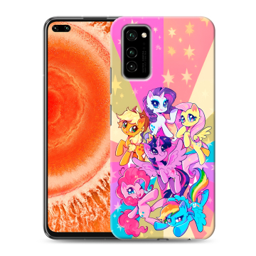 Силиконовый чехол на Huawei Honor View 30 Pro с принтом My little pony Дружба чудо Силиконовый чехол на Huawei Honor View 30 Pro с принтом My little pony Дружба чудо
