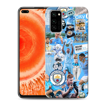 Силиконовый чехол на Huawei Honor View 30 Pro с принтом Man City Манчестер Сити Силиконовый чехол на Huawei Honor View 30 Pro с принтом Man City Манчестер Сити