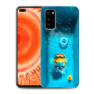 Силиконовый чехол на Huawei Honor View 30 Pro с принтом Миньоны Силиконовый чехол на Huawei Honor View 30 Pro с принтом Миньоны